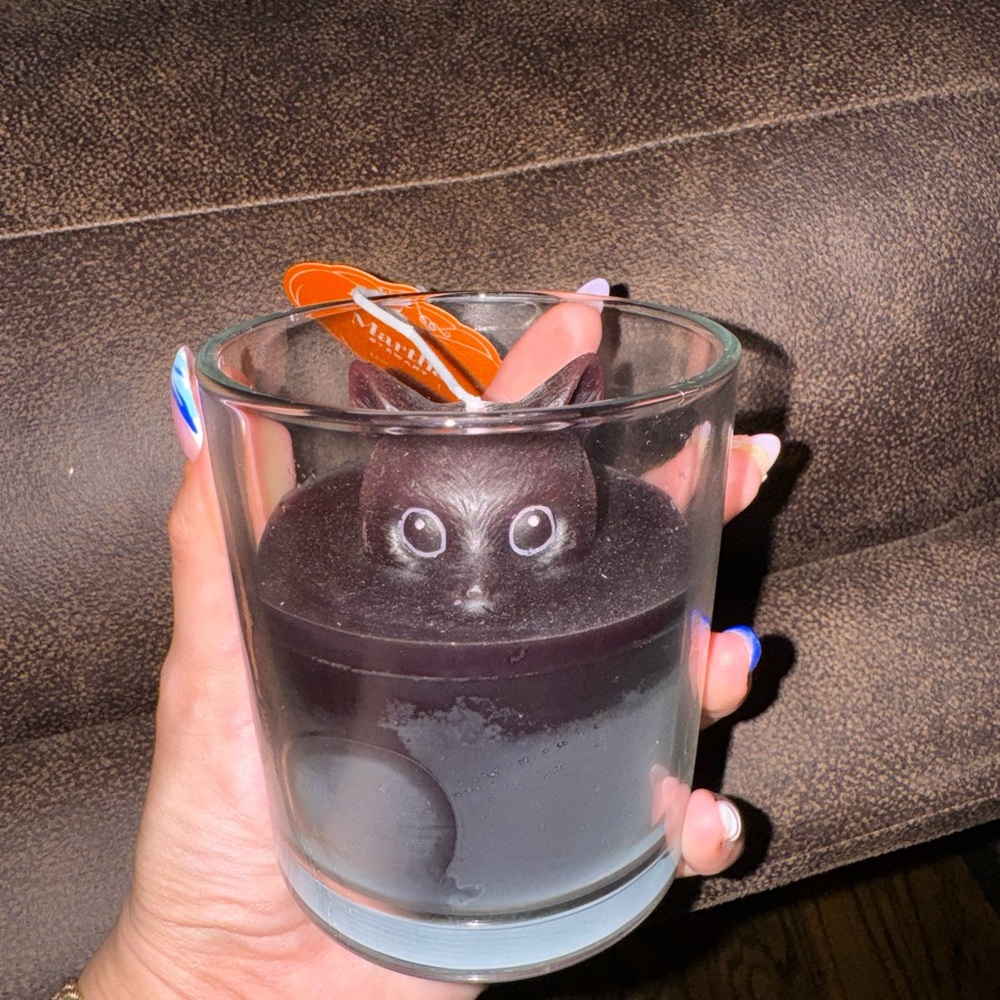 Halloween cat candle